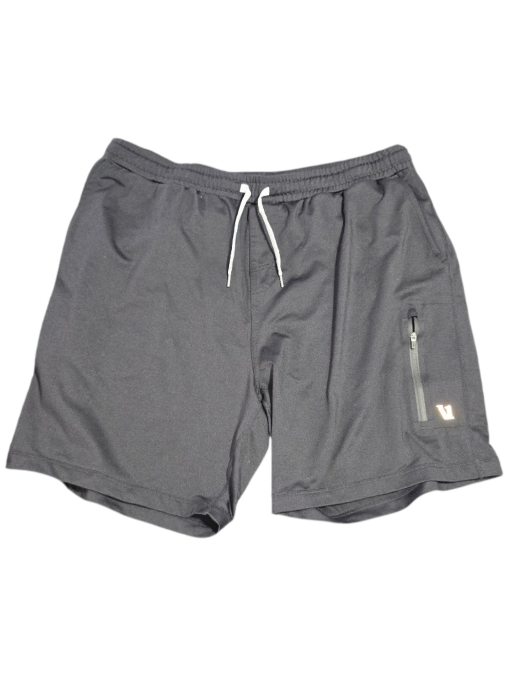 Vuori Black Athletic Drawcord Shorts with Zipper Pocket